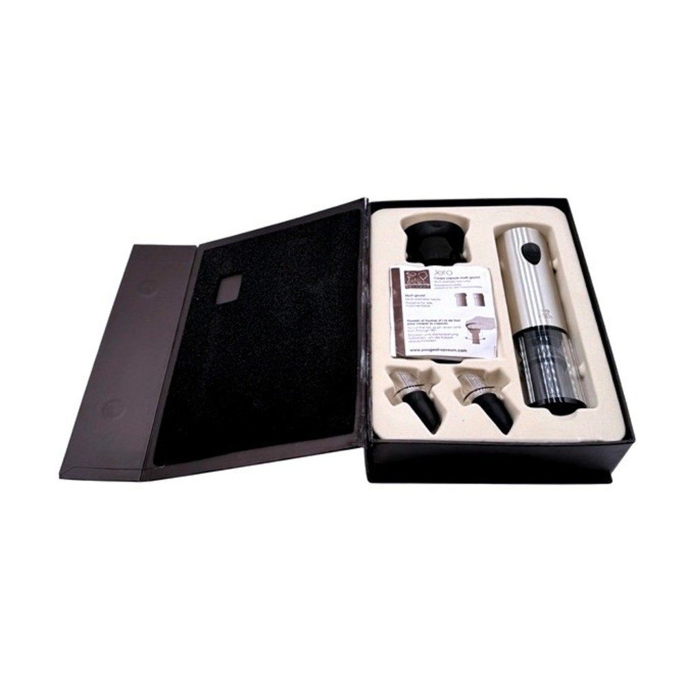 Peugeot Electric Wine Opener Set Stainless Steel w/ Box Tested Works